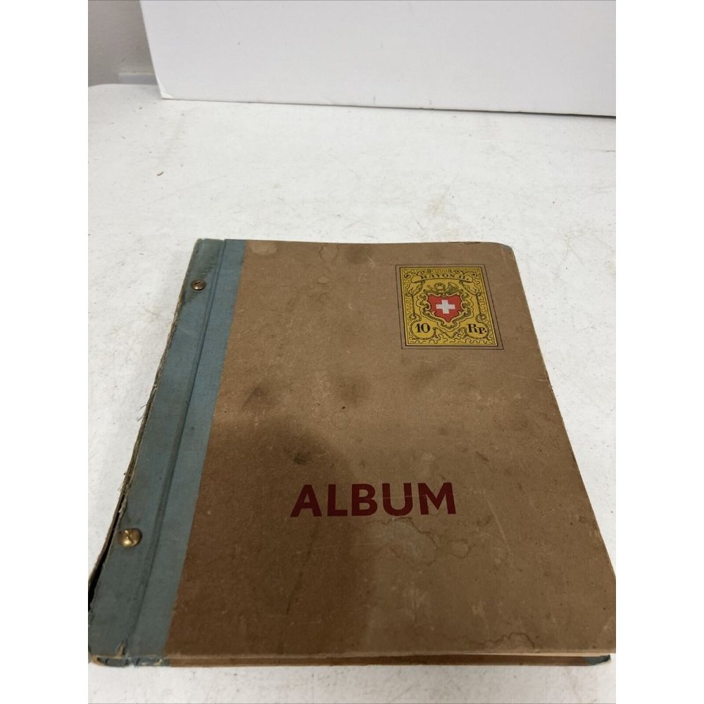 Rare Switzerland 1850 Scott 8 Stamp Album Full Old Stamps Multiple Countries